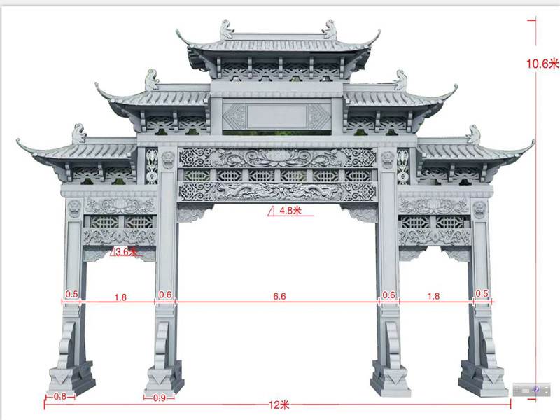 新农村石牌坊图片