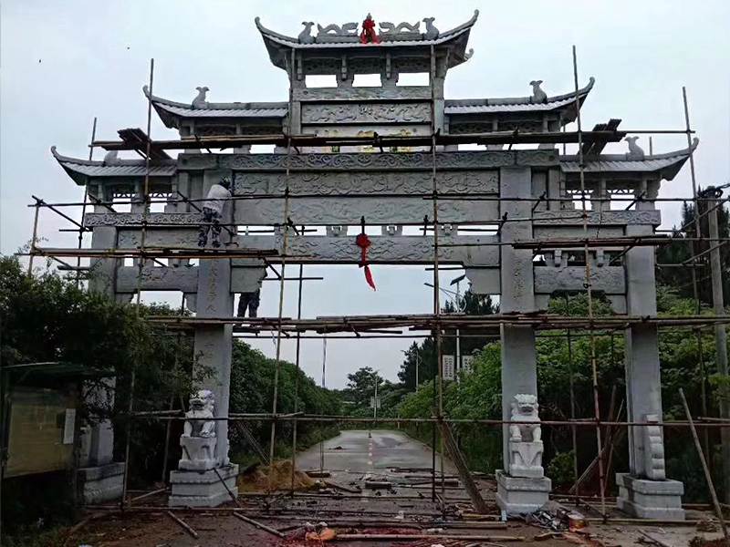 三门五楼石牌楼制作样式